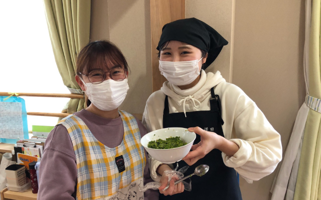 大人気 菜の花料理 なごころ保育園